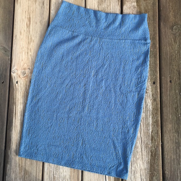 LulaRoe Cassie blue skirt - Picture 1 of 5